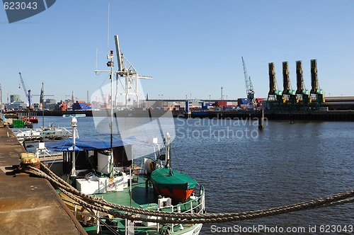 Image of Port and Skyline of Hamburg