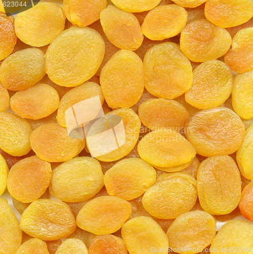 Image of Dried apricots, texture