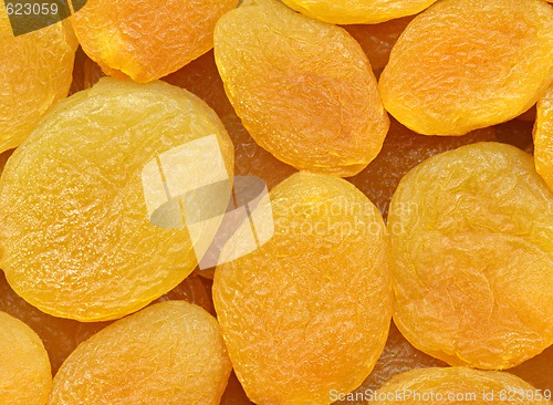 Image of Dried apricots, texture