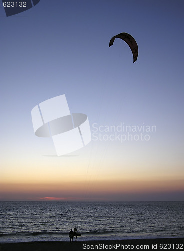 Image of Paragliders Sunset