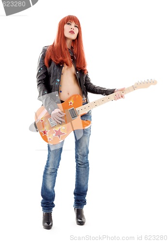 Image of guitar babe