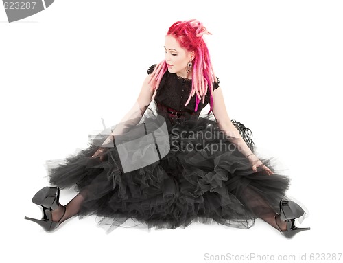 Image of pink hair girl