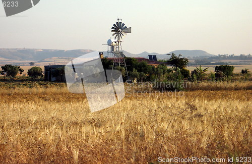 Image of Fields and windmills. Cyprus