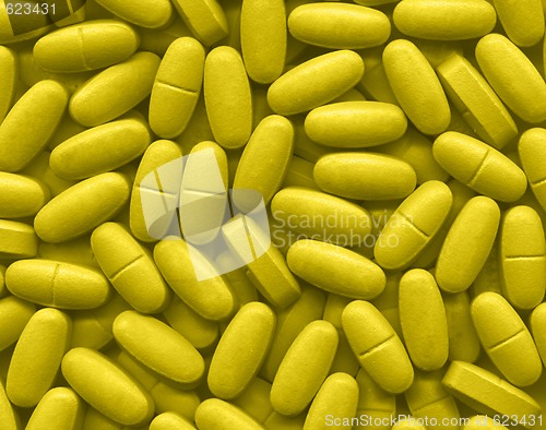 Image of Yellow pills texture