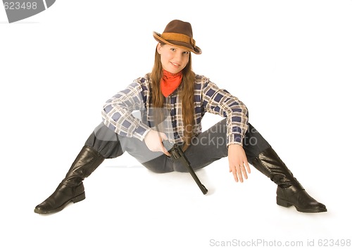 Image of Sitting cowgirl