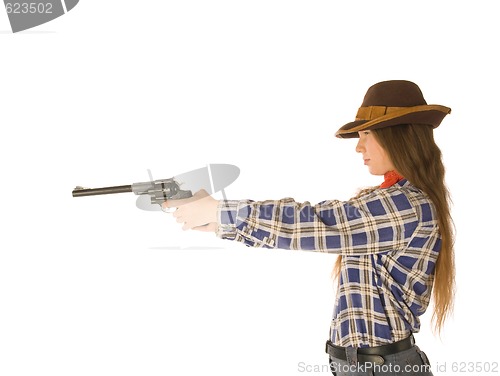 Image of Cowgirl with a gun