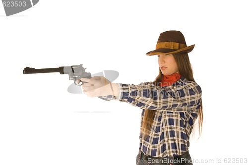 Image of Cowgirl with a gun