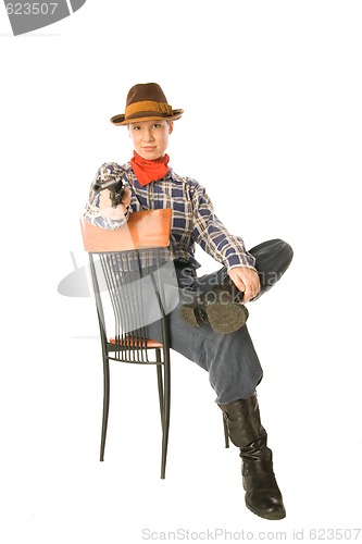 Image of Sitting cowgirl