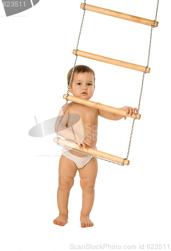 Image of Boy with a rope-ladder 2