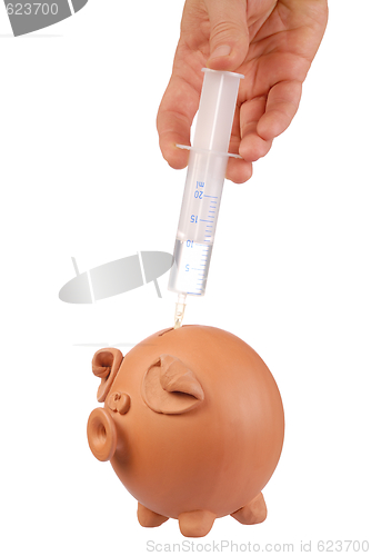 Image of Piggy Bank and Syringe