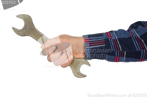 Image of Hand with Spanner