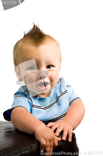 Image of Baby Boy Portrait Isolated