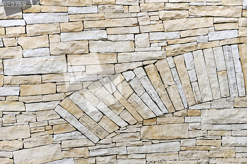 Image of Wall made from sandstone bricks