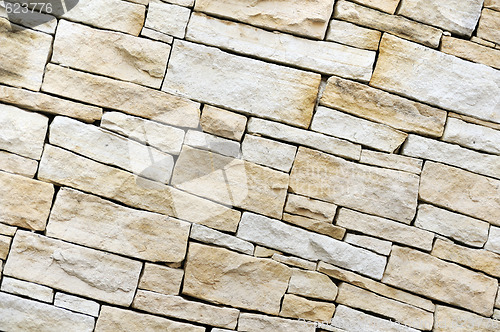 Image of Wall made from sandstone bricks