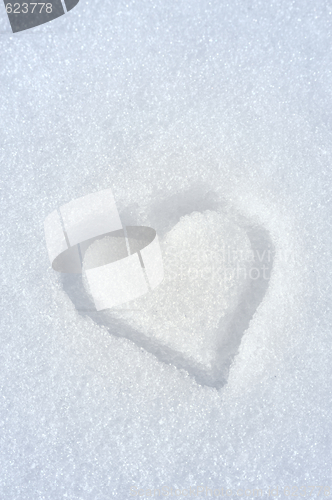 Image of Heart on the snow