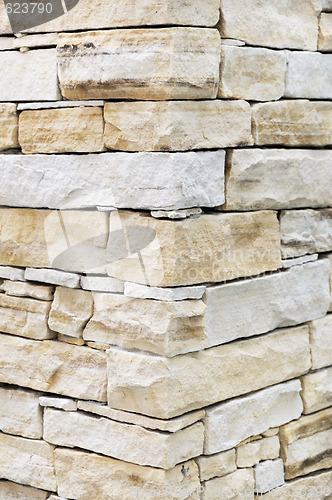 Image of Wall made from sandstone bricks