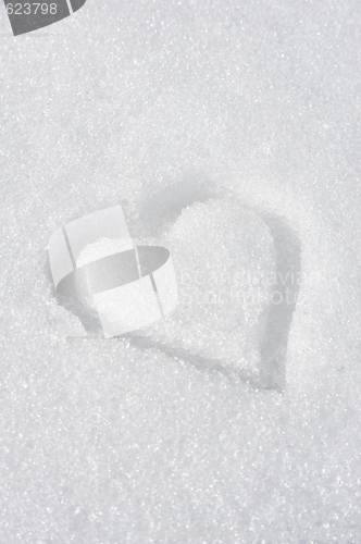 Image of Heart on the snow