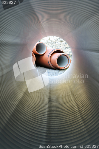 Image of Inside of plumbing tube