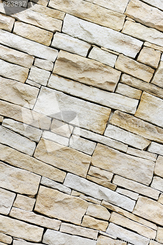 Image of Wall made from sandstone bricks