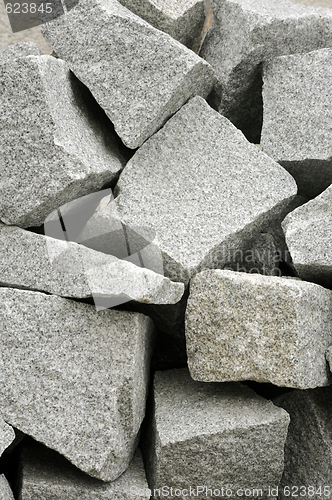 Image of Gray cobblestones - granite