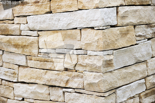 Image of Wall made from sandstone bricks