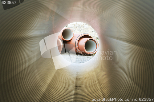 Image of Inside of plumbing tube