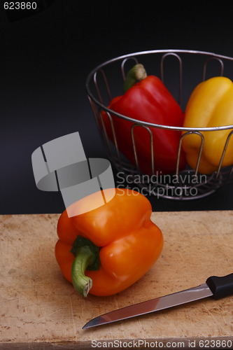 Image of chopping peppers