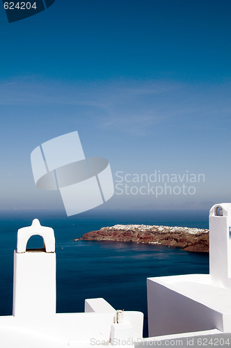 Image of incredible imerovigli santorini sea view of caldera town of oia