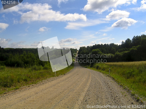 Image of Estonian road in the countryside