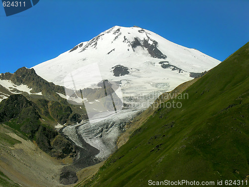 Image of Snow-covered mountain