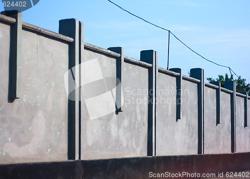 Image of Landscape concrete fence