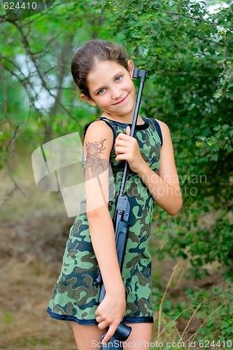 Image of Beauty teen girl on nature