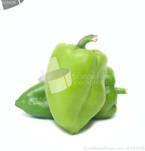 Image of Pepper Vegetables isolated on white