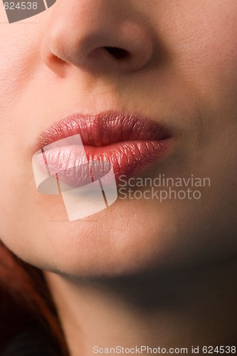 Image of woman lips close-up