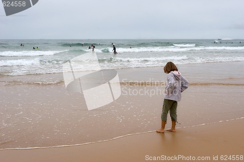 Image of girl and ocean