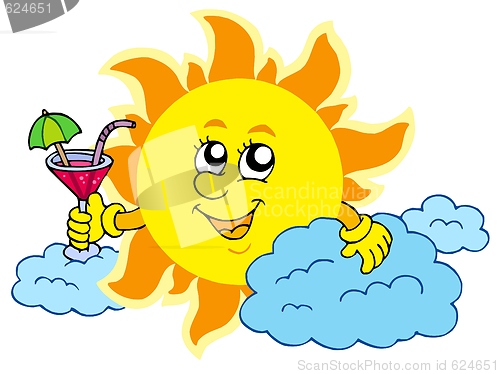 Image of Sun with drink