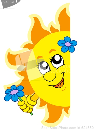 Image of Lurking Sun with flower
