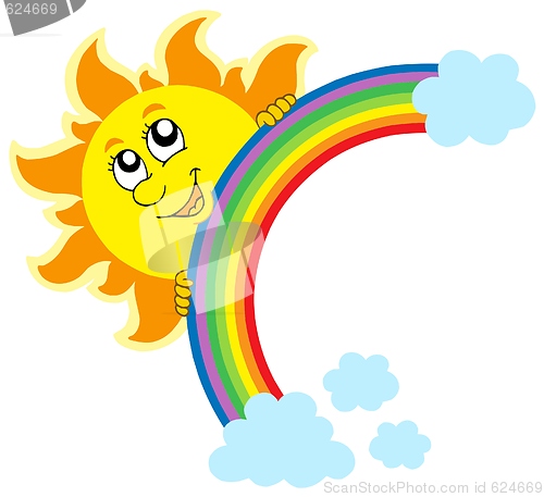Image of Lurking Sun with rainbow