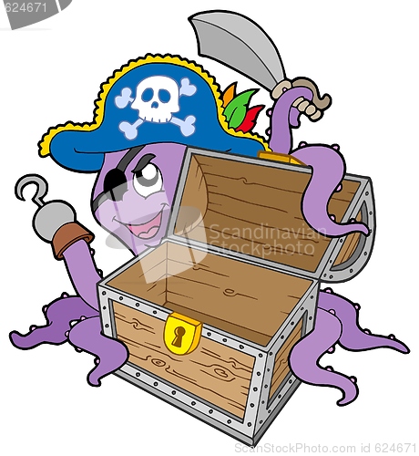 Image of Pirate octopus with chest