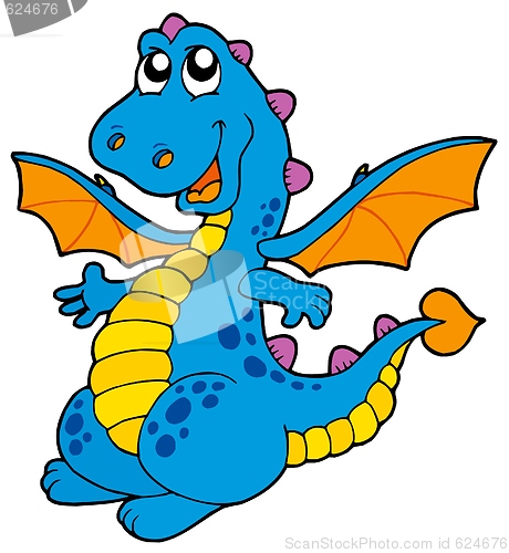 Image of Cute blue dragon