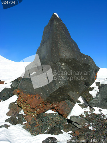 Image of Fragment of a black rock