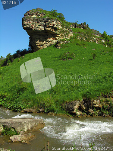 Image of Rock above the river