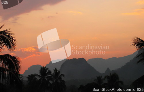 Image of Here comes the night. Vang Vieng. Laos