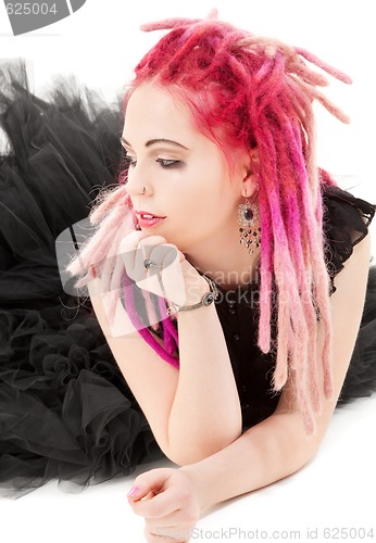 Image of pink hair girl