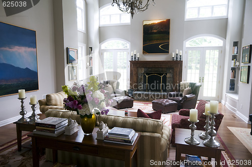 Image of living room in luxury estate home