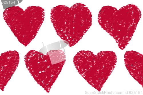 Image of Red heart pattern