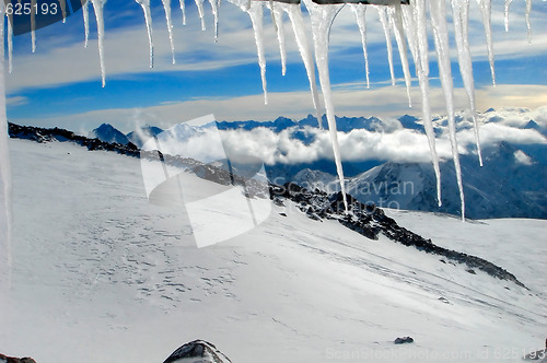 Image of Icicle on a rock