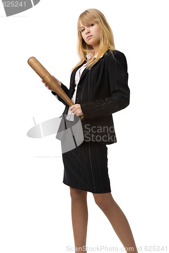 Image of woman with bat
