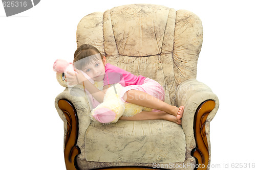 Image of The girl in an armchair