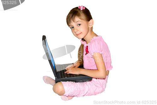 Image of The girl with a notebook computer 3